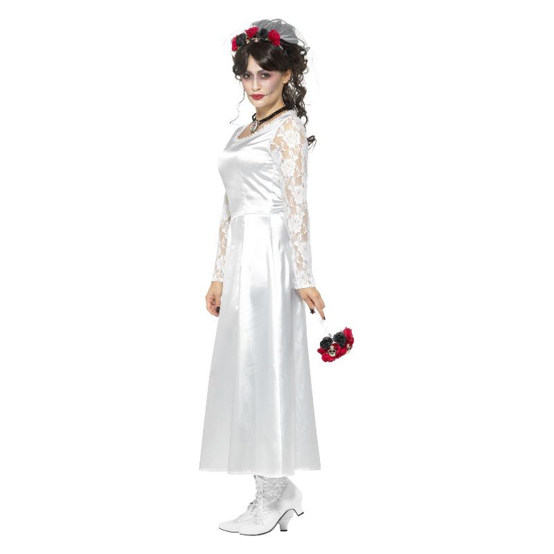 Day of the Dead Bride Costume White Adult_3 