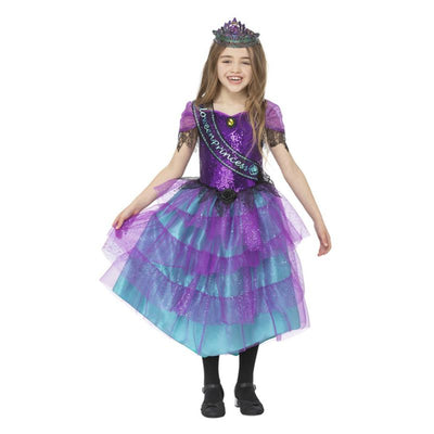 Deluxe Miss Halloween Prom Costume Child Purple Turquoise_1 sm-56417L