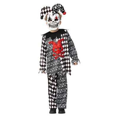 Evil Jester Costume Child Black Red White_1 sm-56436L