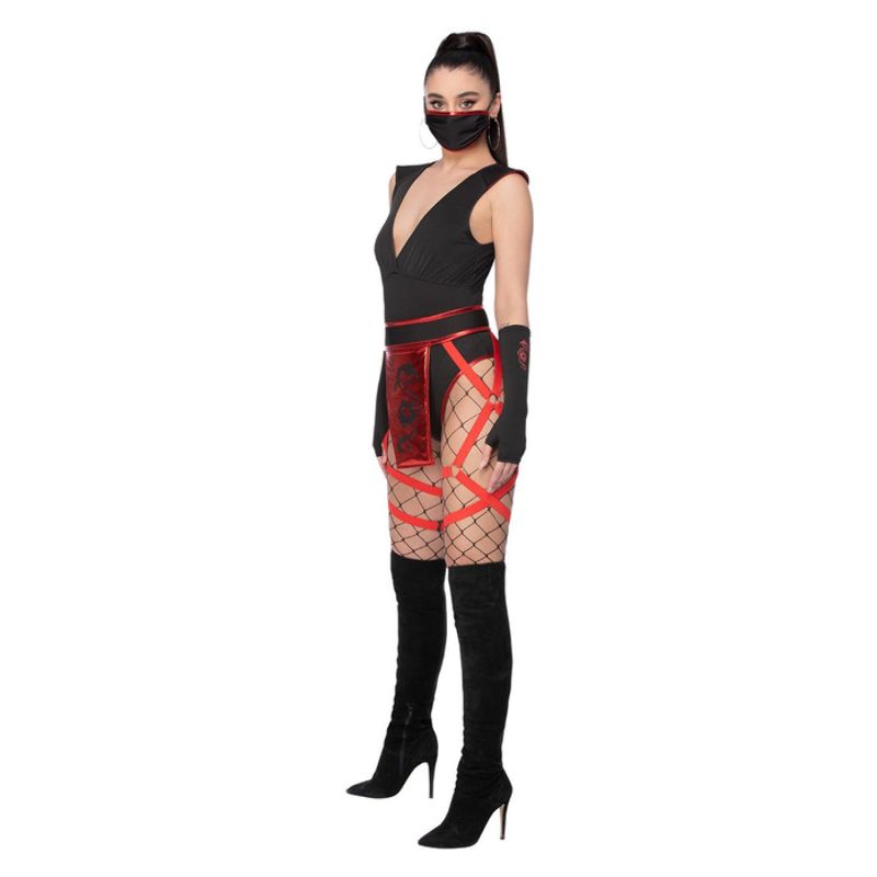 Fever Scarlet Ninja Costume Adult Black_3 sm-56455XS