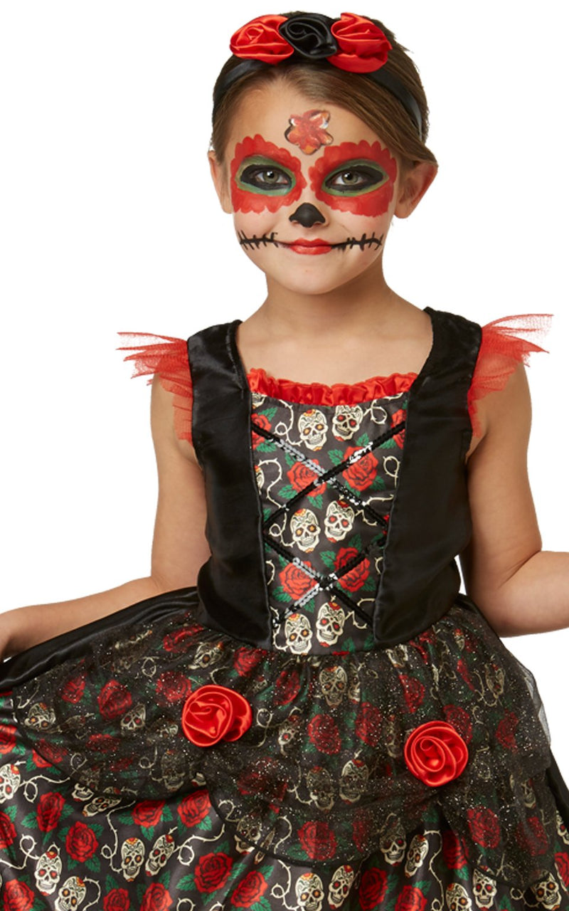 Red Rose Day Of The Dead Costume Rubies _2