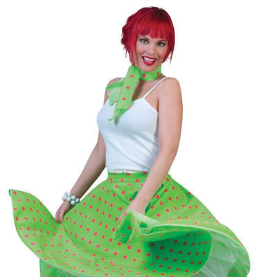Womens Rock N Roll Skirt Light Green Adult Costume Female One Size Bristol Novelty _1