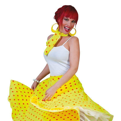 Womens Rock N Roll Skirt Yellow Adult Costume Female One Size Bristol Novelty _1