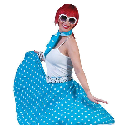 Womens Rock Nroll Skirt Blue Adult Costume Female One Size Bristol Novelty _1