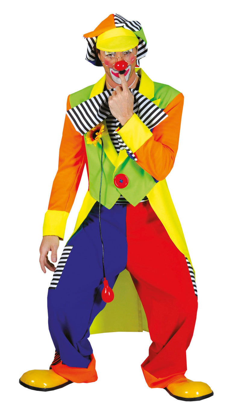 Clown Coat + Trousers 56 58 Adult Costume Male Uk Chest Size 46" 48" Waist Size 38" 40" Bristol Novelty _1