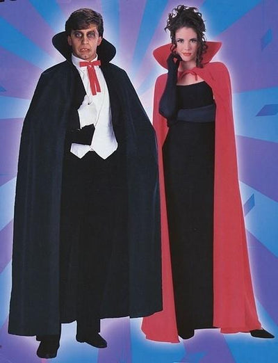 56" Nylon Dracula Cape Black Adult Costume Male 56" Bristol Novelty _1
