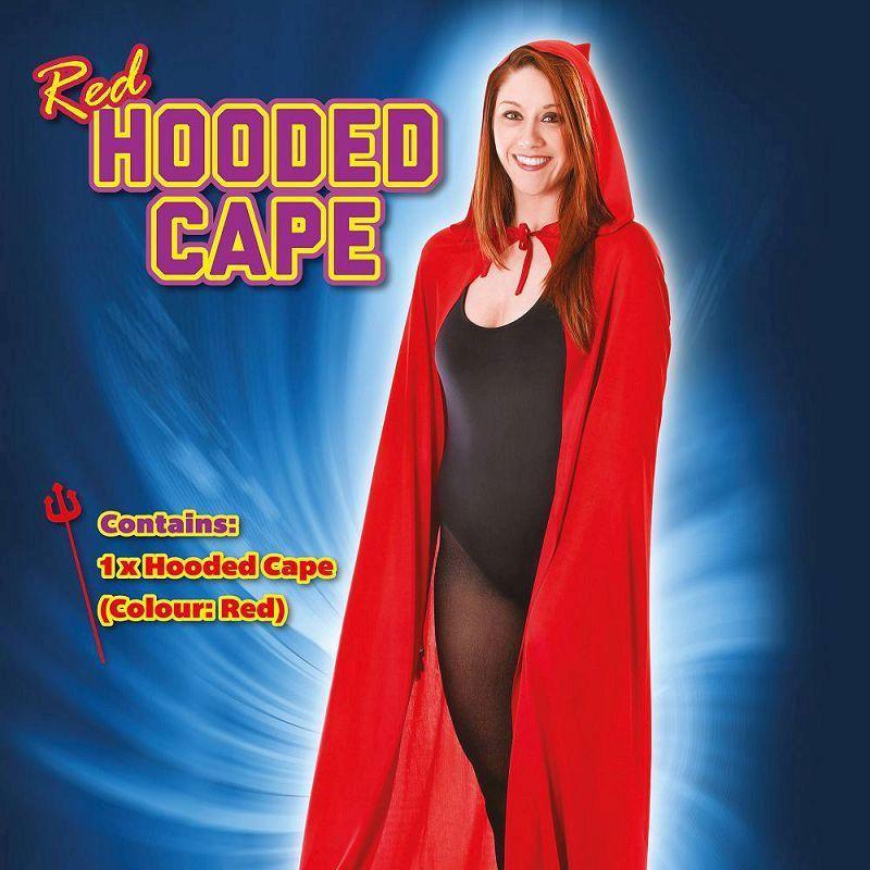 Womens Hooded Cape Red Adult Costume Female One Size Bristol Novelty _2