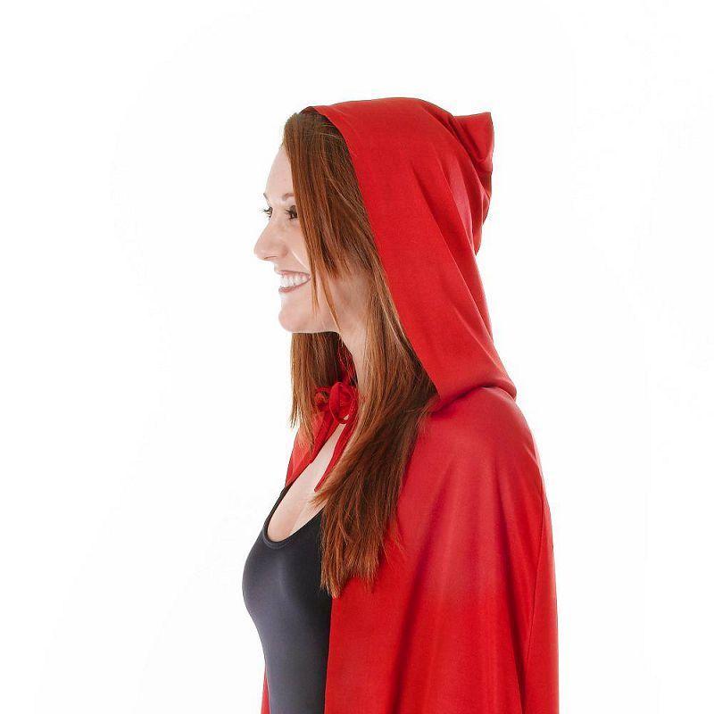 Womens Hooded Cape Red Adult Costume Female One Size Bristol Novelty _3