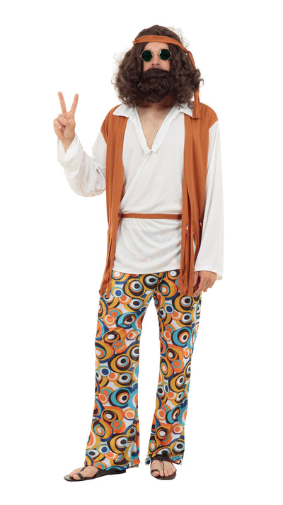 Hippy Man Plus Size Adult Costumes Male Chest Size 46" 50" Bristol Novelty _1