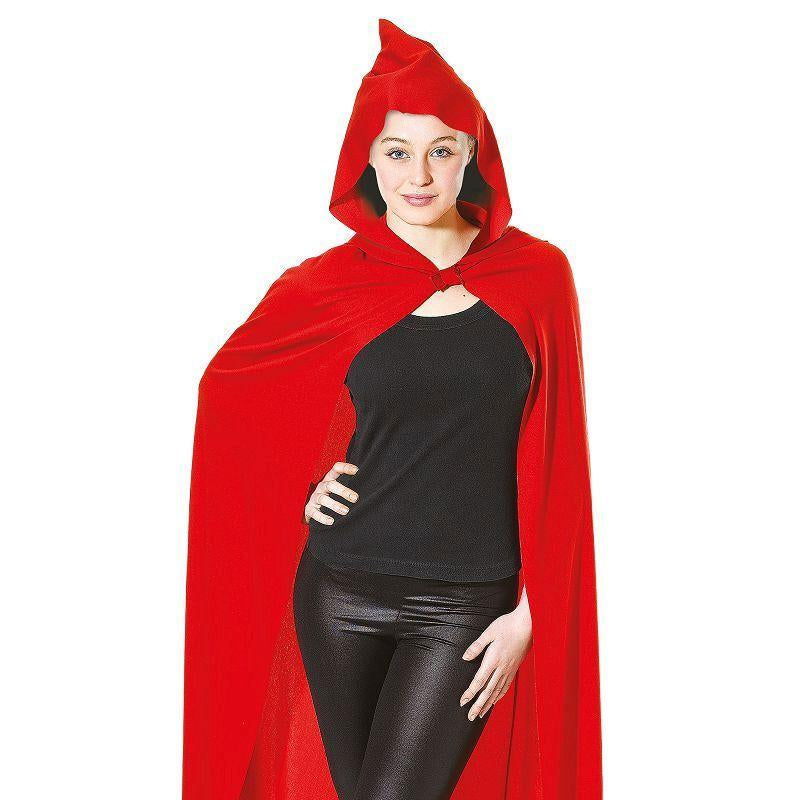Cape Long Hooded Red Adult Costume Unisex One Size Bristol Novelty _3