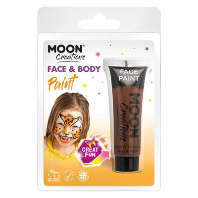 Moon Creations Face & Body Paint Brown Smiffys _1