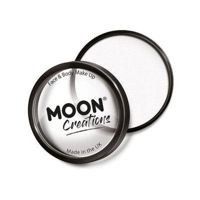 Moon Creations Pro Face Paint Cake Pot White Smiffys _1