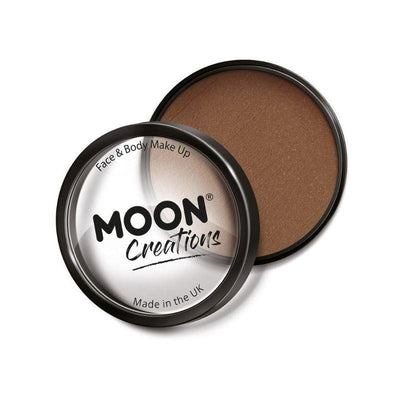 Moon Creations Pro Face Paint Cake Pot Brown Smiffys _1