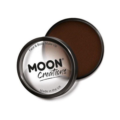 Moon Creations Pro Face Paint Cake Pot Dark Brown Smiffys _1