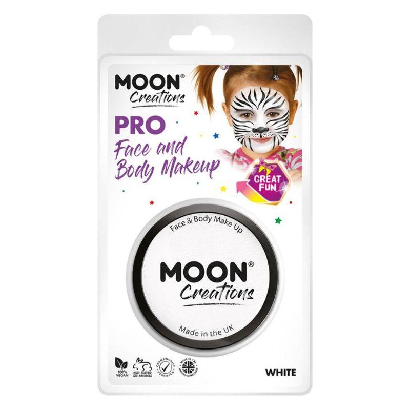 Moon Creations Pro Face Paint Cake Pot White Smiffys _1