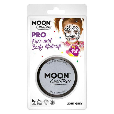 Moon Creations Pro Face Paint Cake Pot Light Grey Smiffys _1