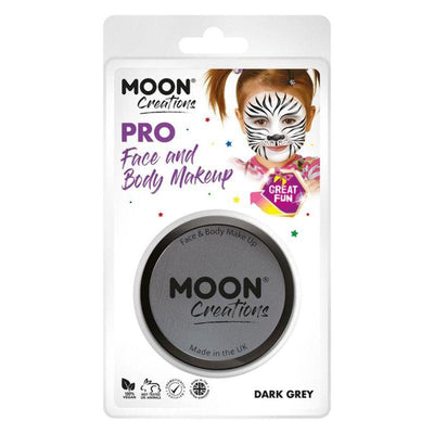 Moon Creations Pro Face Paint Cake Pot Dark Grey Smiffys _1