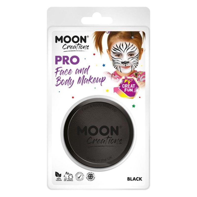 Moon Creations Pro Face Paint Cake Pot Black Smiffys _1