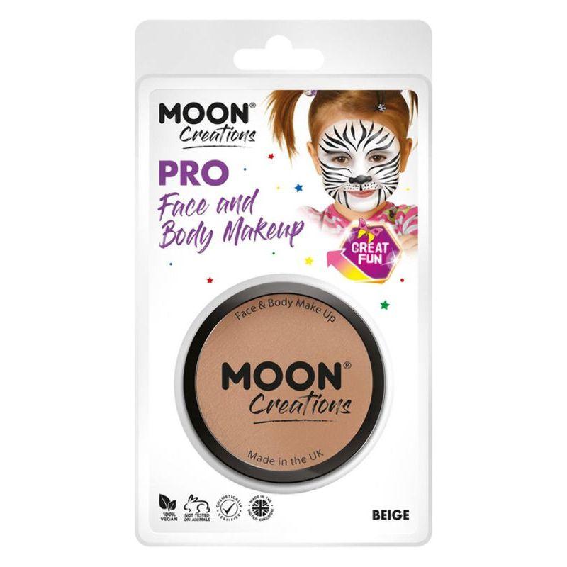 Moon Creations Pro Face Paint Cake Pot Beige Smiffys _1