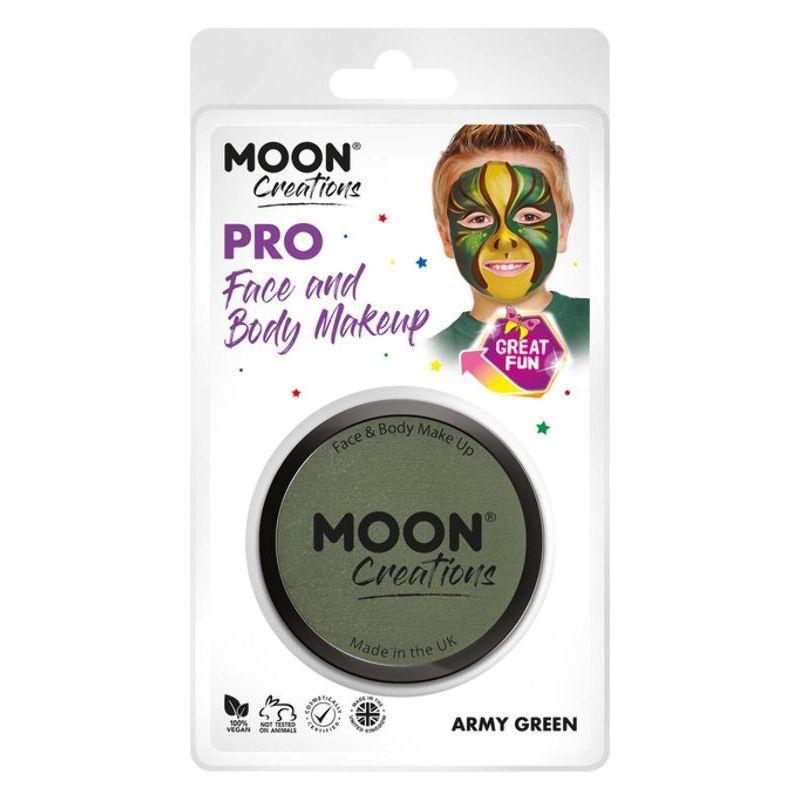 Moon Creations Pro Face Paint Cake Pot Army Green Smiffys _1