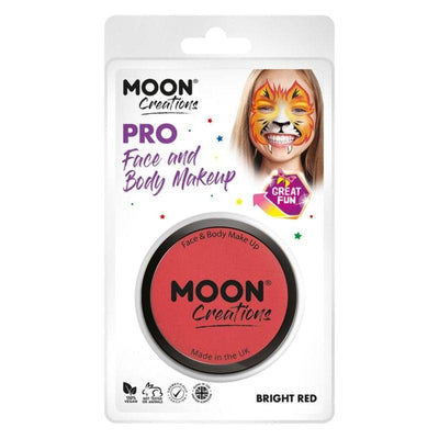 Moon Creations Pro Face Paint Cake Pot Bright Red Smiffys _1