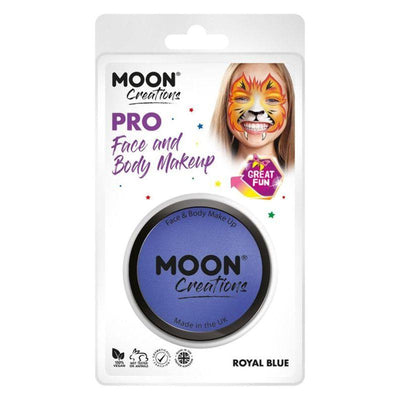 Moon Creations Pro Face Paint Cake Pot Royal Blue Smiffys _1