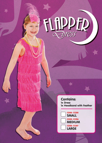 Flapper Dress Pink Large Childrens Costumes Female L Bristol Novelty _1