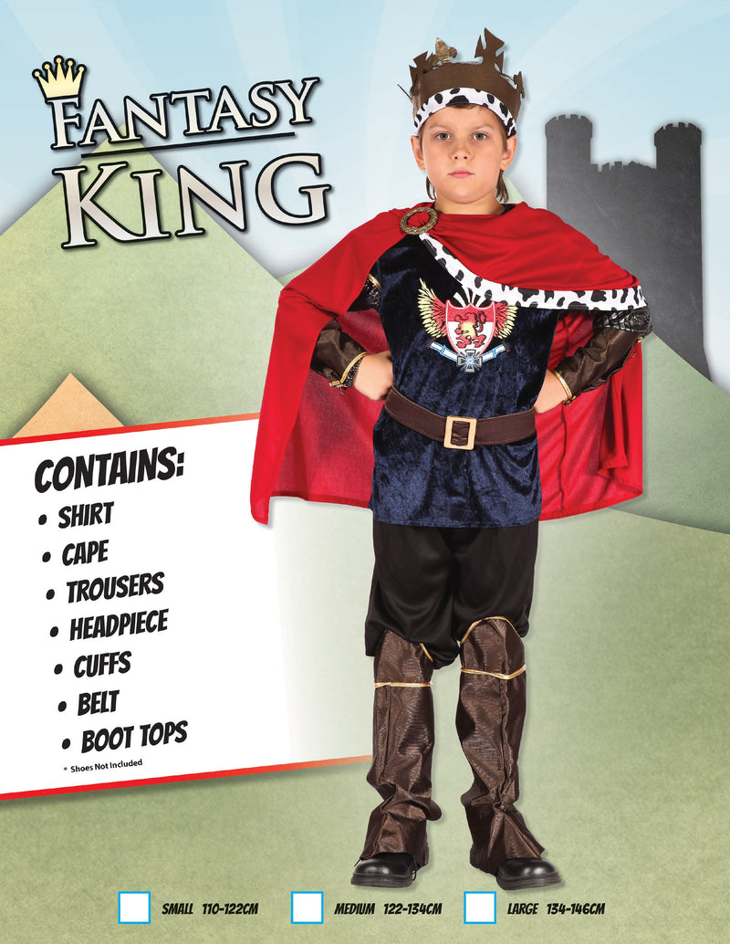 Fantasy King L Childrens Costumes Male To Fit Child Of Height 134cm 146cm Bristol Novelty _1