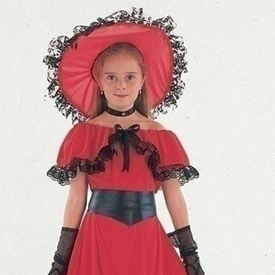 Girls Scarlet Ohara Budget Medium Childrens Costumes Female Medium 7 9 Years Bristol Novelty _1