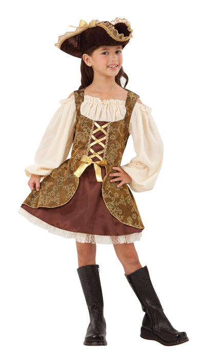 Pirate Dress Golden M Childrens Costumes Female Medium Bristol Novelty _1