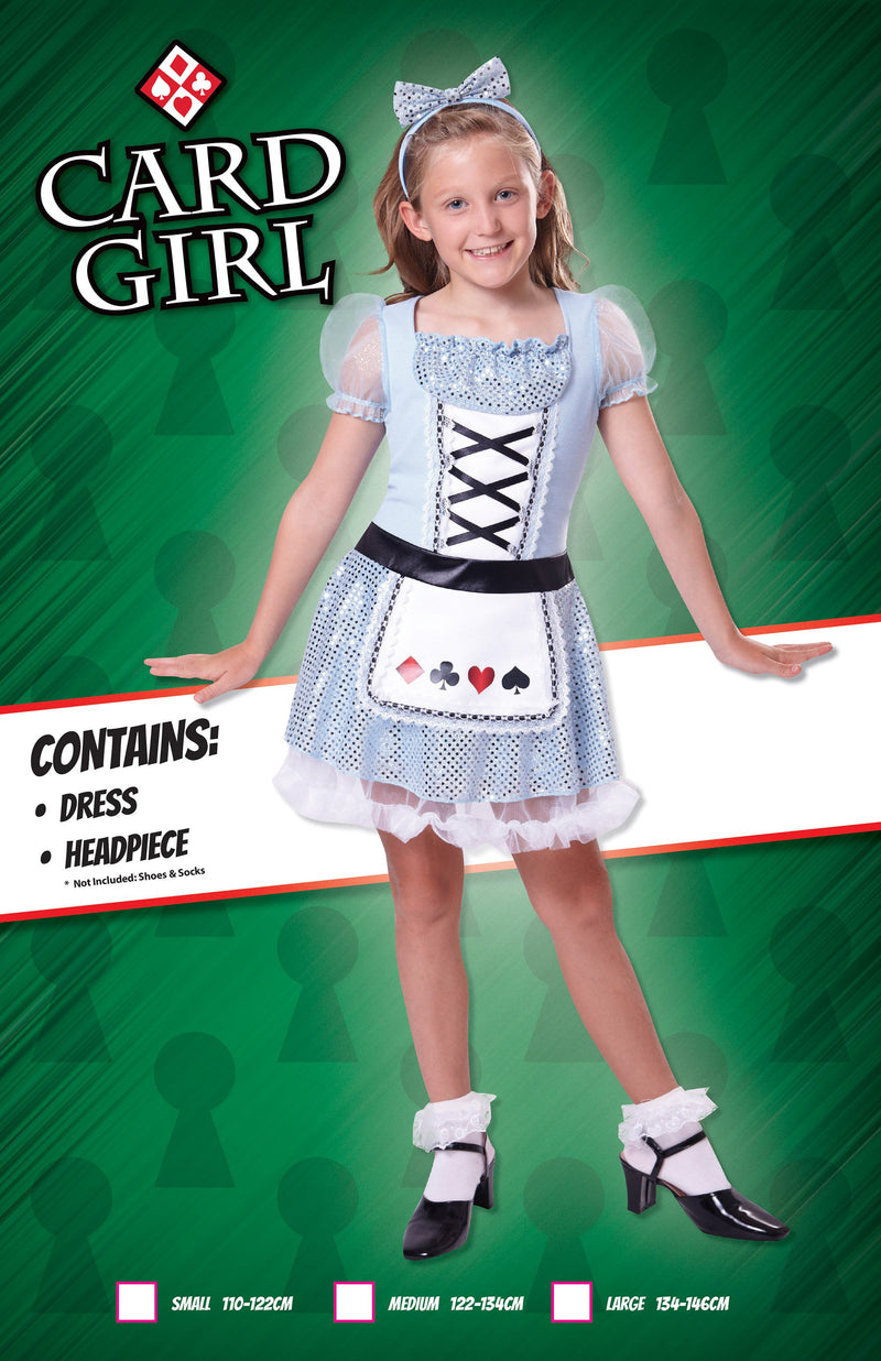 Card Girl L Childrens Costumes Female To Fit Child Of Height 134cm 146cm Bristol Novelty _1