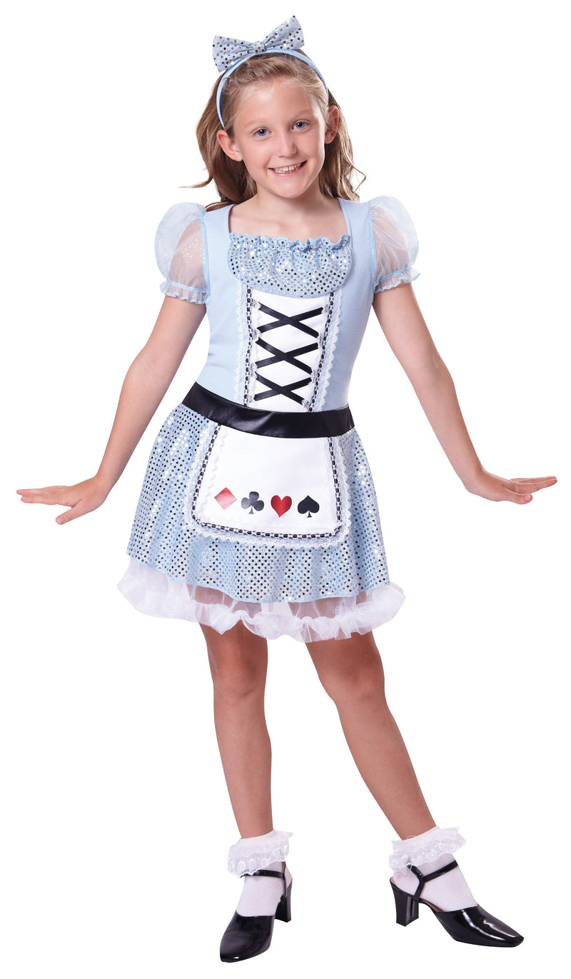Card Girl S Childrens Costumes Female To Fit Child Of Height 110cm 122cm Bristol Novelty _1