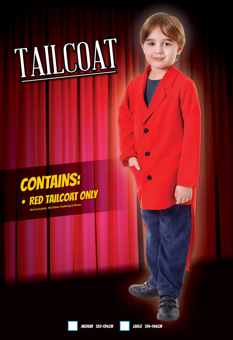 Tailcoat Red L Childrens Costumes Male To Fit Child Of Height 134cm 146cm Bristol Novelty _1