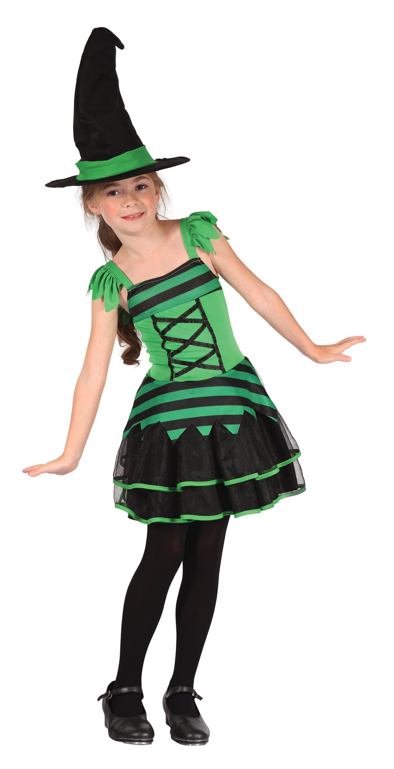 Witch Green Black S Childrens Costumes Female To Fit Child Of Height 110cm 122cm Bristol Novelty _1