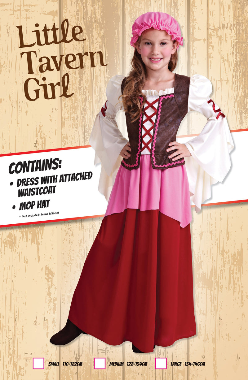 Little Tavern Girl M Childrens Costumes Female To Fit Child Of Height 122cm 134cm Bristol Novelty _1