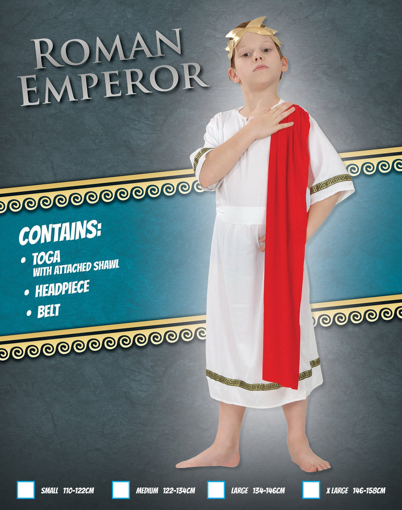 Roman Emperor Xl Childrens Costumes Male To Fit Child Of Height 146cm 159cm Bristol Novelty _1
