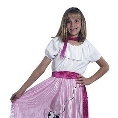 Girls 50s Teeny Bopper Medium Childrens Costumes Female Medium 7 9 Years Bristol Novelty _1
