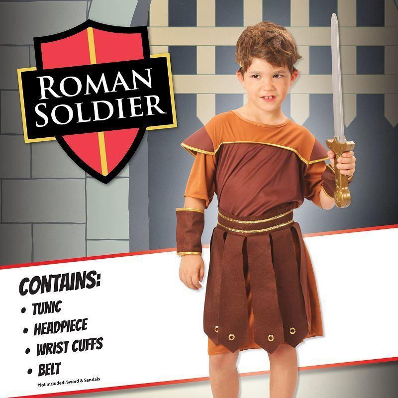 Boys Roman Soldier XL Brown Childrens Costumes Male XL Bristol Novelty _1
