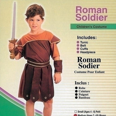 Boys Roman Soldier Large Childrens Costumes Male Large 9 12 Years Bristol Novelty _1