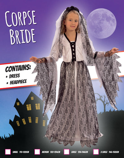 Corpse Bride Xl Childrens Costumes Female To Fit Child Of Height 146cm 159cm Bristol Novelty _1