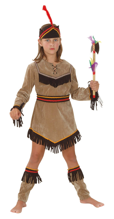 Indian Girl Deluxe Xl Brown Childrens Costumes Female Xl Bristol Novelty _1