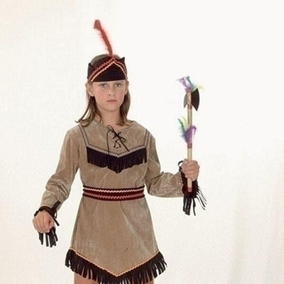 Girls Indian Girl Deluxe Large Childrens Costumes Female Large 9 12 Years Bristol Novelty _1