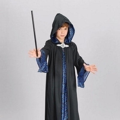 Boys Wizard Robe Medium Childrens Costumes Male Medium 7 9 Years Bristol Novelty _1