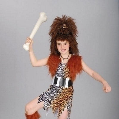 Girls Cavegirl Costume + Wig Medium Childrens Costumes Female Medium 7 9 Years Bristol Novelty _1