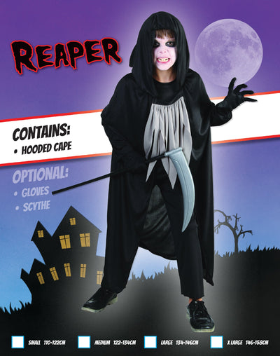 Reaper Xl Childrens Costumes Male To Fit Child Of Height 146cm 159cm Bristol Novelty _1