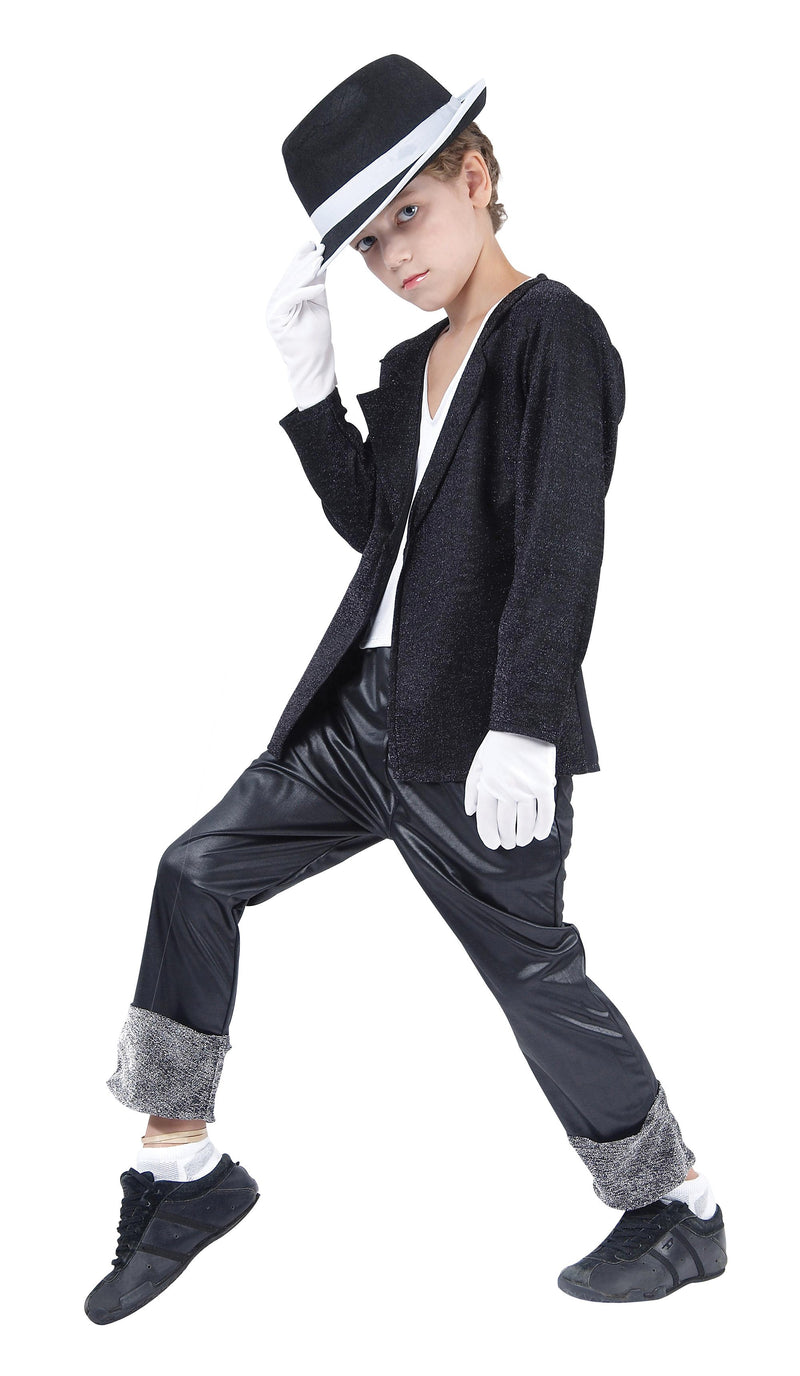 Superstar Black Jacket Trousers Large Childrens Costumes Male Large 9 12 Years Bristol Novelty _1