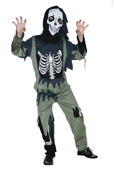 Skeleton Zombie Xl Childrens Costumes Male To Fit Child Of Height 146cm 159cm Bristol Novelty _1
