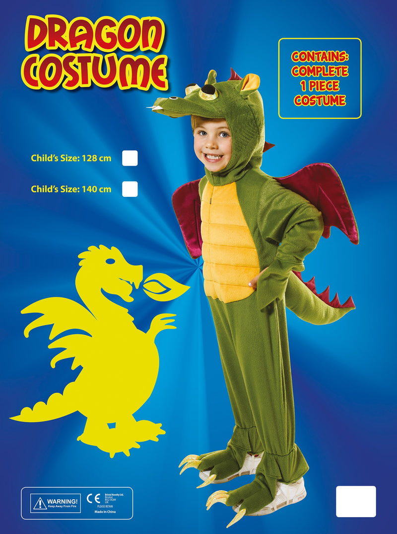Dragon Costume 140cm Childrens Costumes Unisex 140cm Bristol Novelty _1
