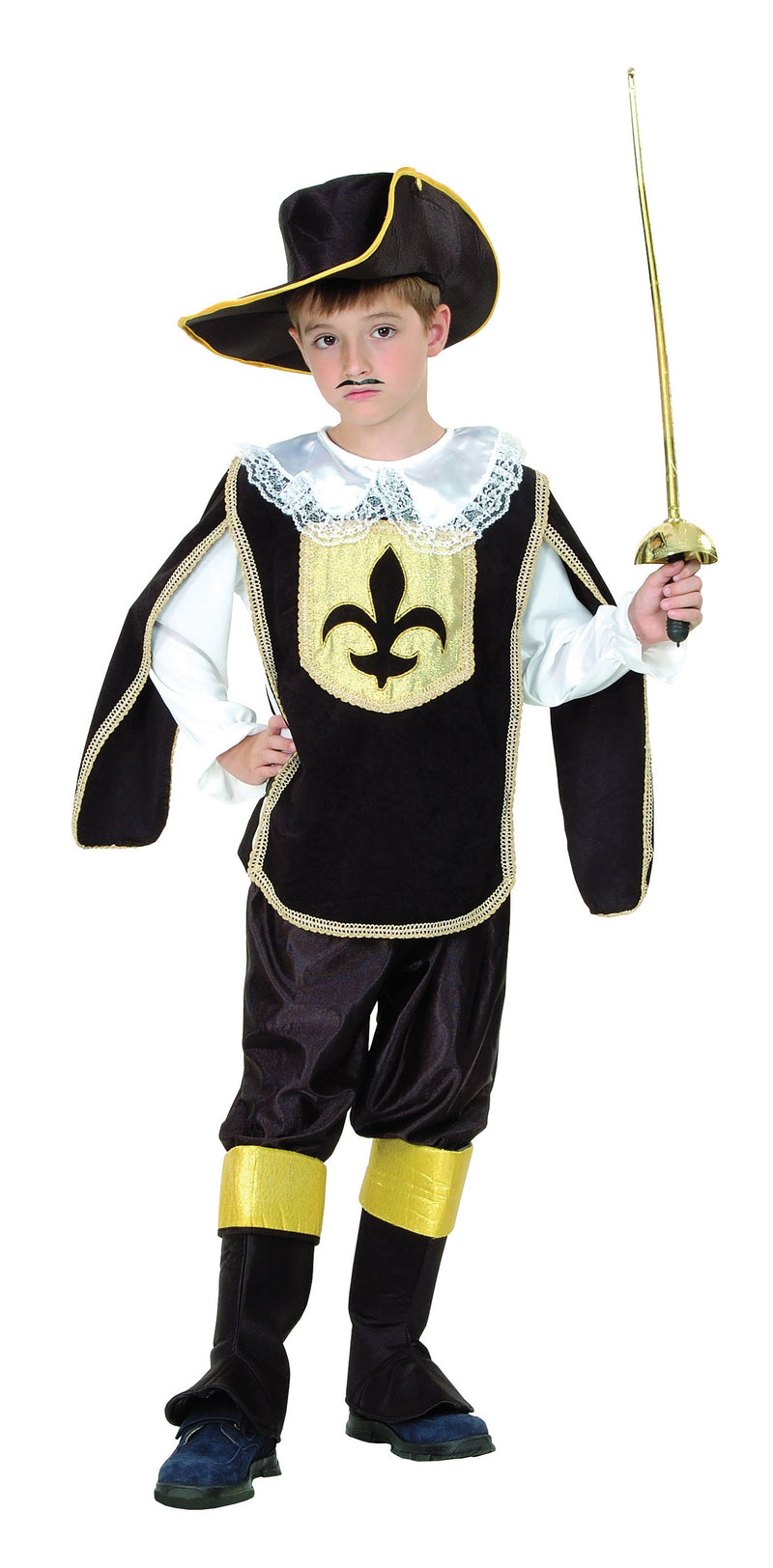 Musketeer Boy Small Childrens Costumes Male Small 5 7 Years Bristol Novelty _1