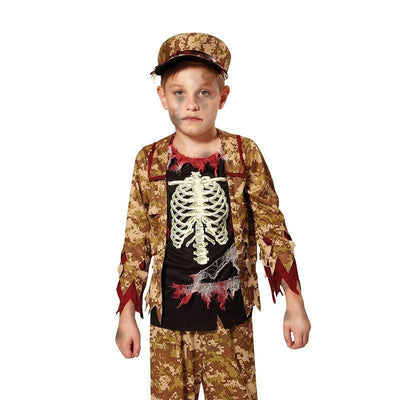 Skeleton Boy Soldier S Children's Costumes Male Small Bristol Novelty _1